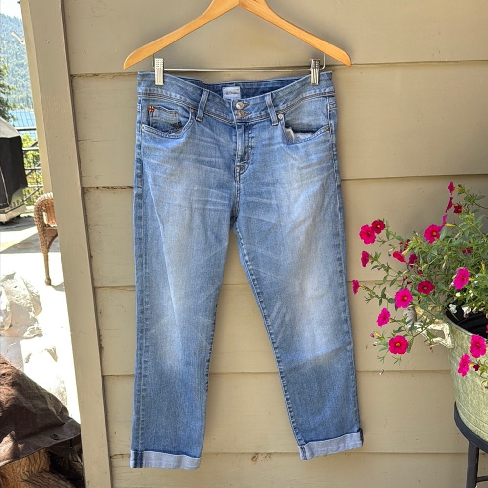 Hudson Blue Ankle Cropped Jeans with Vintage Fade, size 32